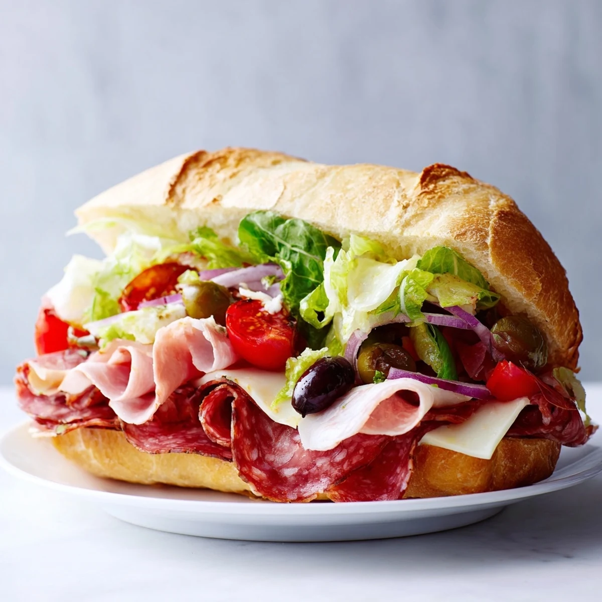Delicious Flavor Mash-Up Sandwiches drizzled with creamy dressing and bursting with color.  