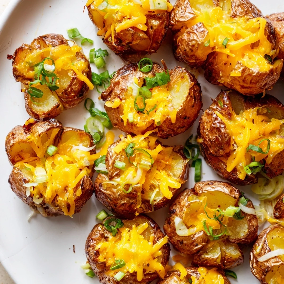 Smashed Green Onion Potato Bombs