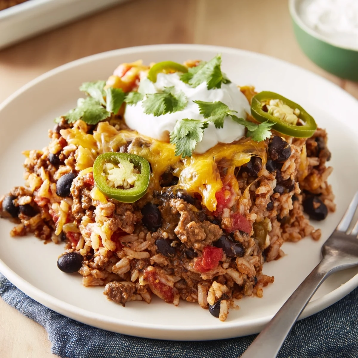 Tex-Mex Beef Rice Casserole