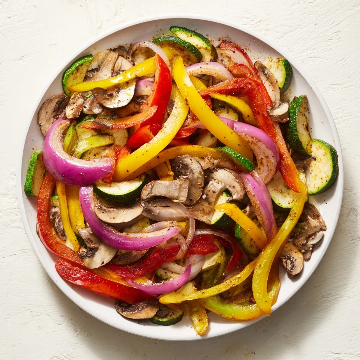 Vibrant Veggie Skillet Fajitas sizzling in a hot pan, ready to be wrapped in a warm tortilla.