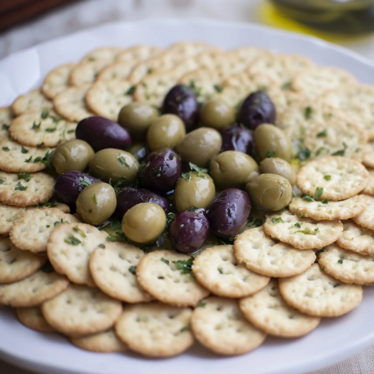 A vibrant overhead shot shows the delicious The Roman Colosseum Snack Platter ready to be enjoyed.