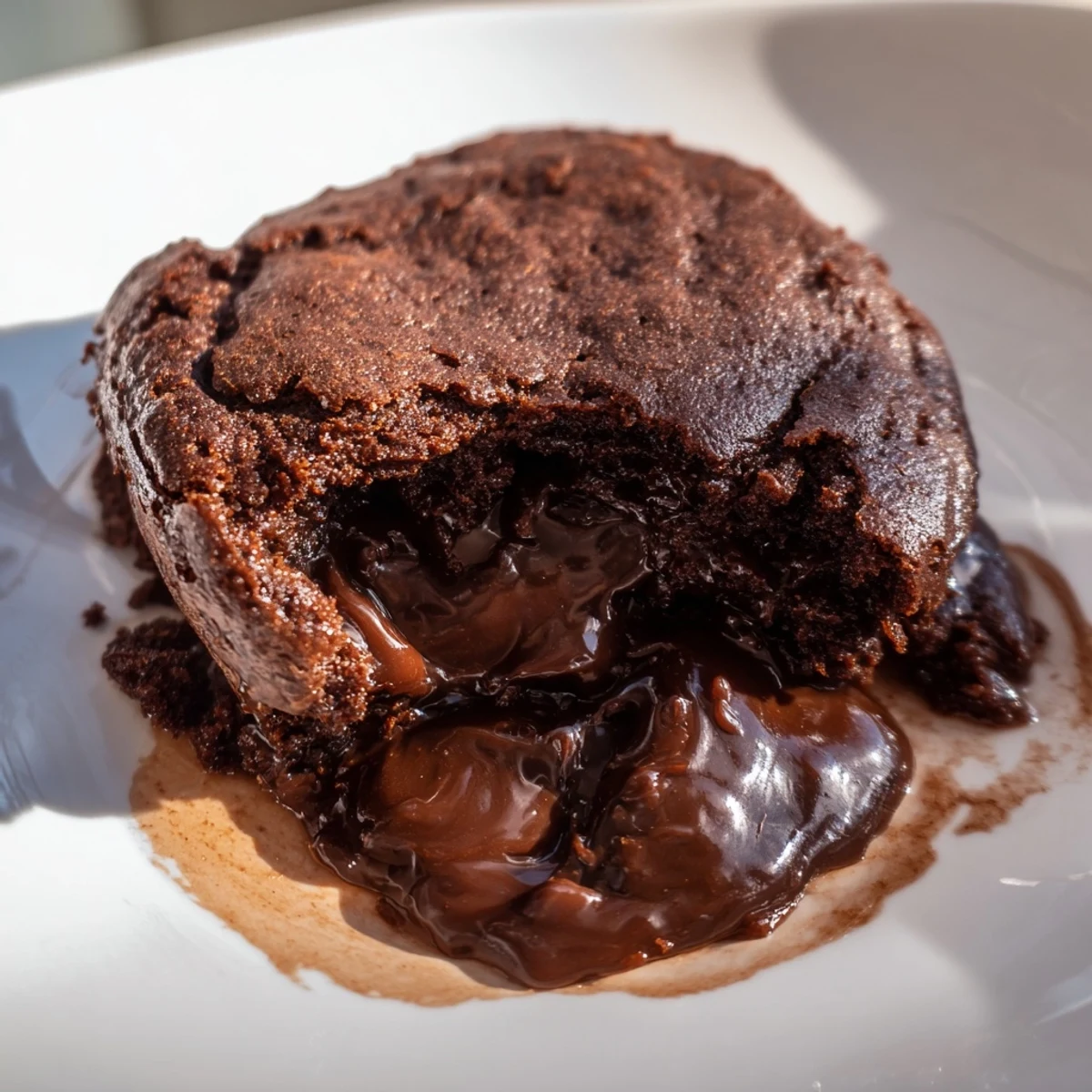 Warm, fudgy Ina Garten Brownie Pudding with a crackly top, ready to serve with ice cream.