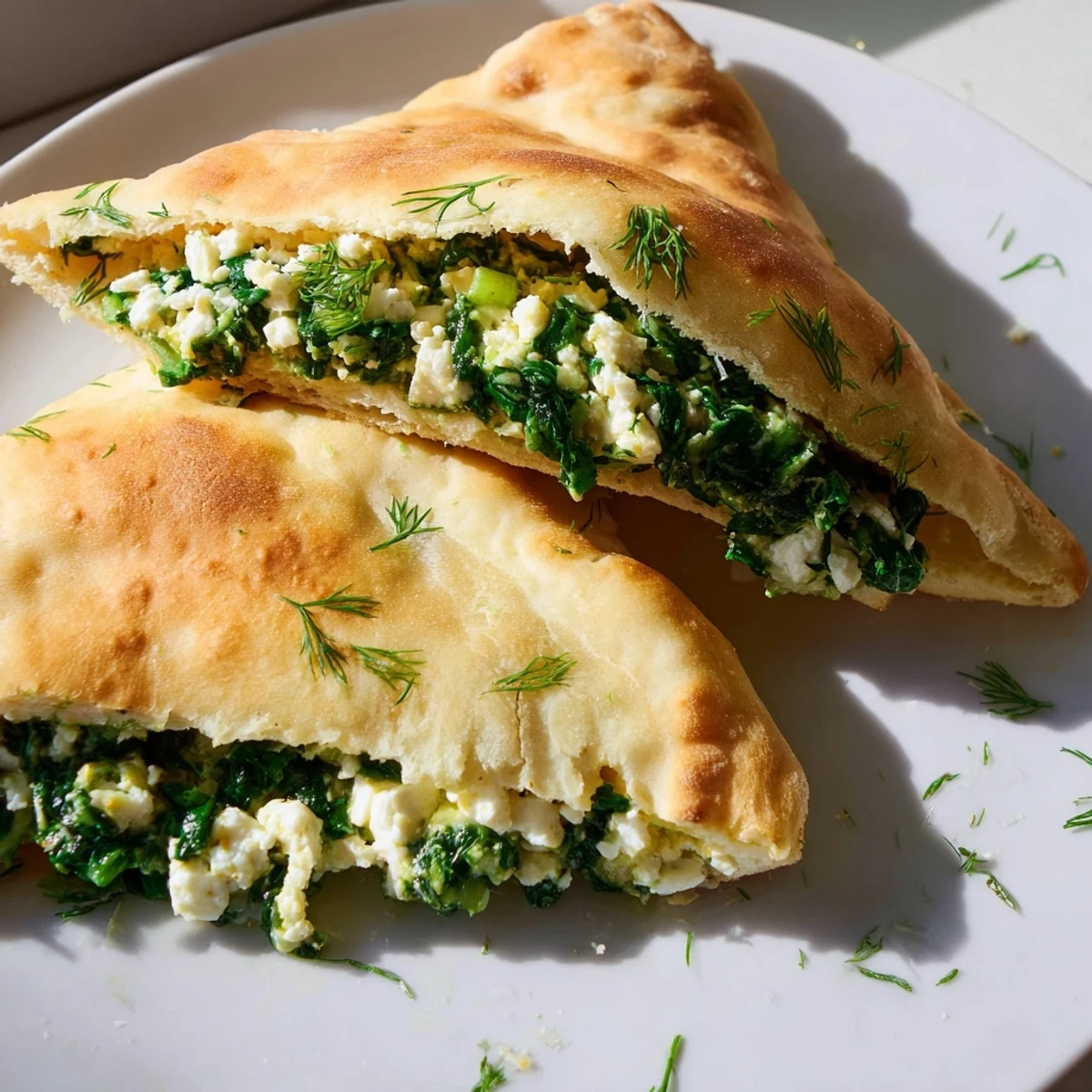 Turkish Spinach Feta Flatbread