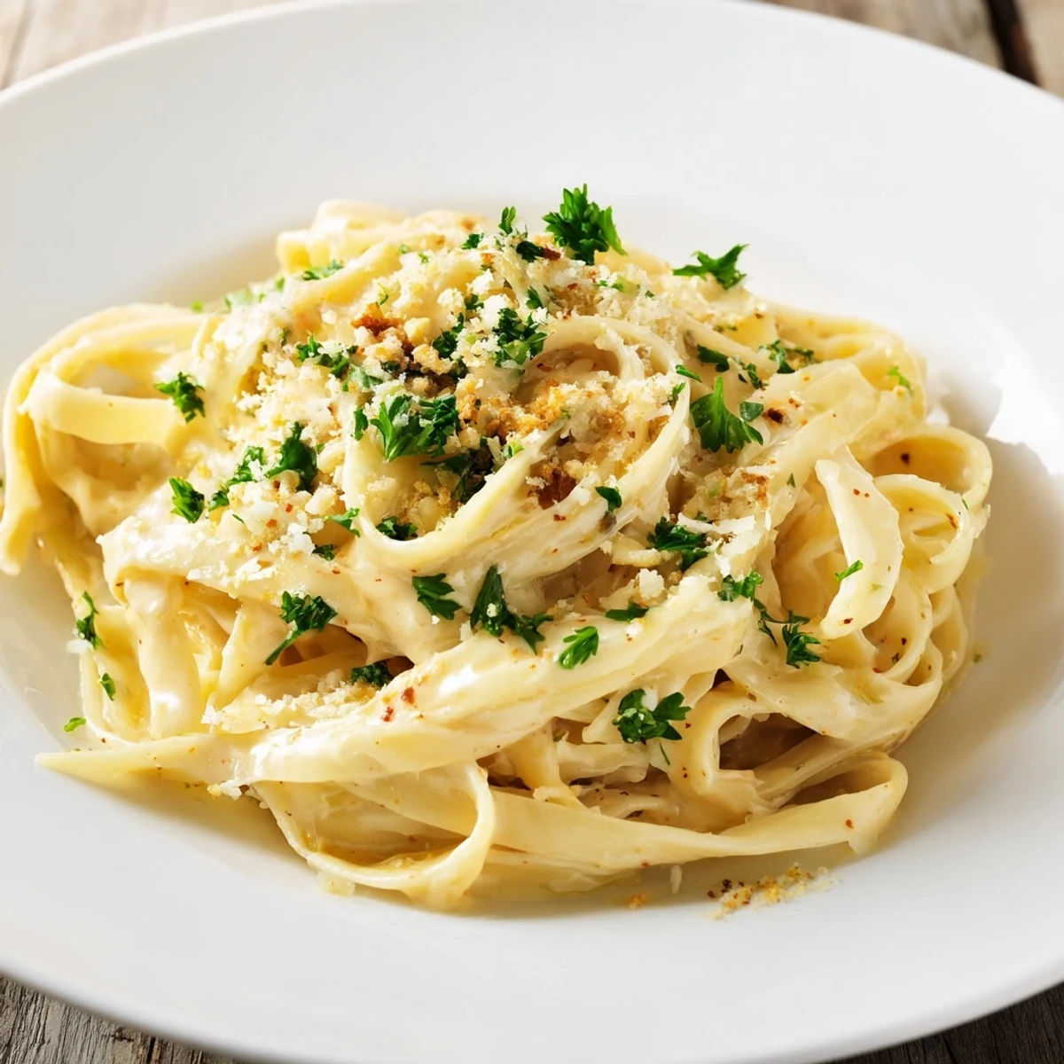 Fusion sriracha honey pasta served with extra parmesan and parsley, ready to be enjoyed for dinner.