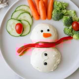 Snowman Veggie Dip Platter
