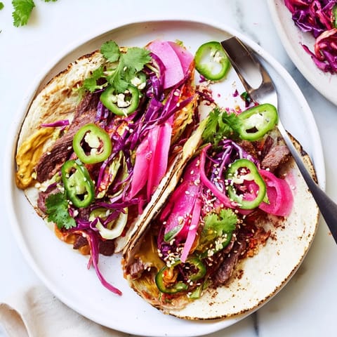 Delicious Global Street-Food Fusion Bowls topped with zesty ube crema and fresh veggies.  