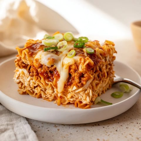 Spicy Ramen Lasagna Fusion