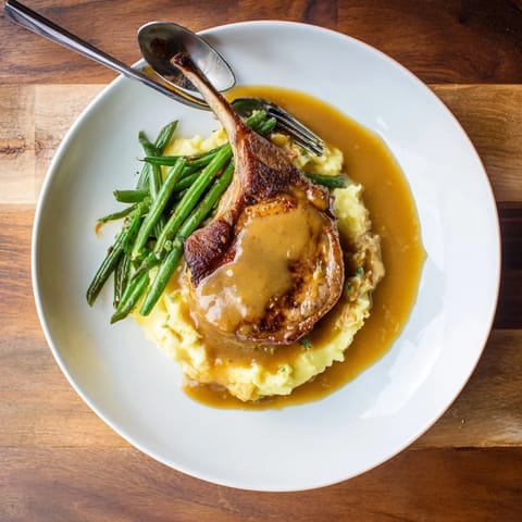 Pork Chops Cheddar Mash Bowl