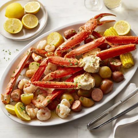 Seafood Boil Crab Shrimp Sausage