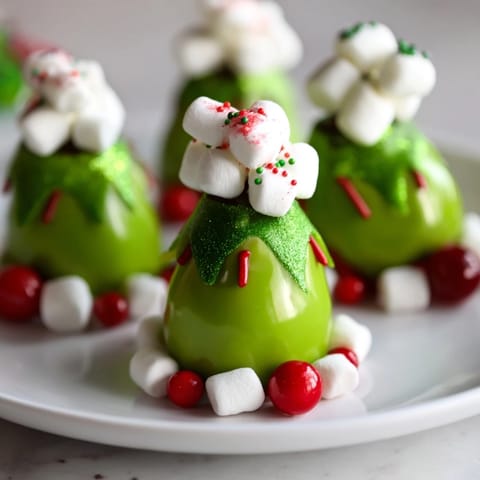 Festive image of elf hat chocolate dipped strawberries, a fun and delicious holiday dessert to enjoy.