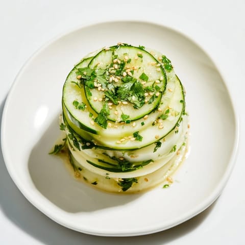 Jicama Cucumber Slice Stack