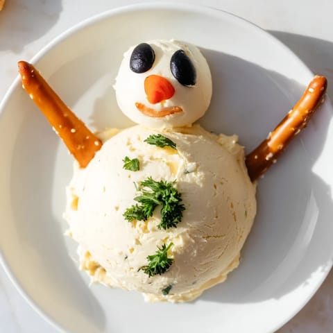 Melted Snowman Cheese Bites