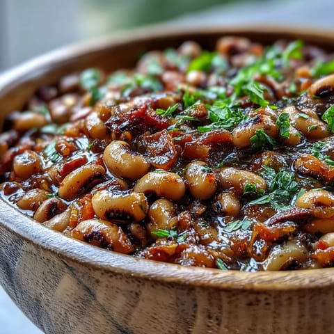 Greek Style Slow Cooker Black-Eyed Peas