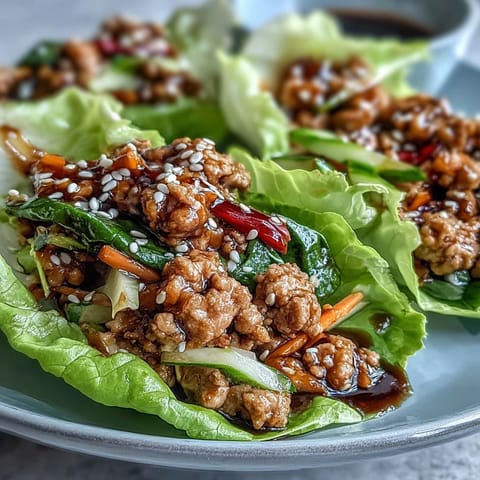 Turkey Potsticker Stir-Fry Lettuce Wraps