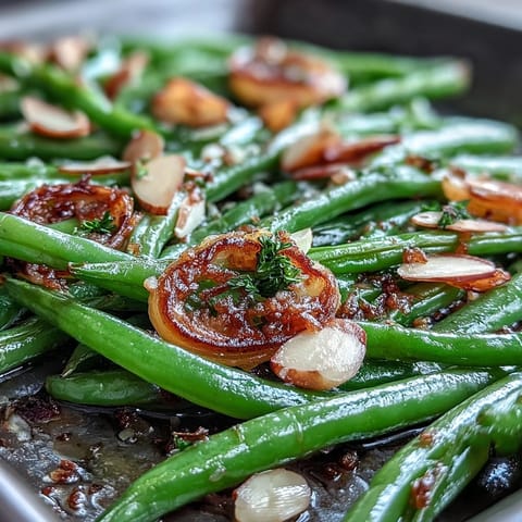 Roasted Garlic Green Beans
