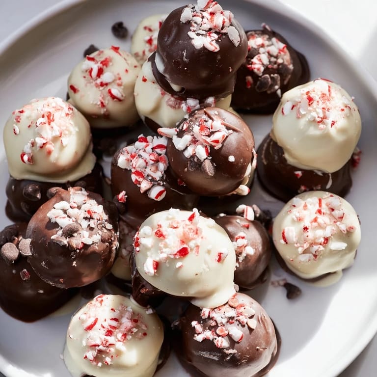 Irresistibly sweet Charcuterie Board Peppermint Bark Balls ideal for holiday gatherings.