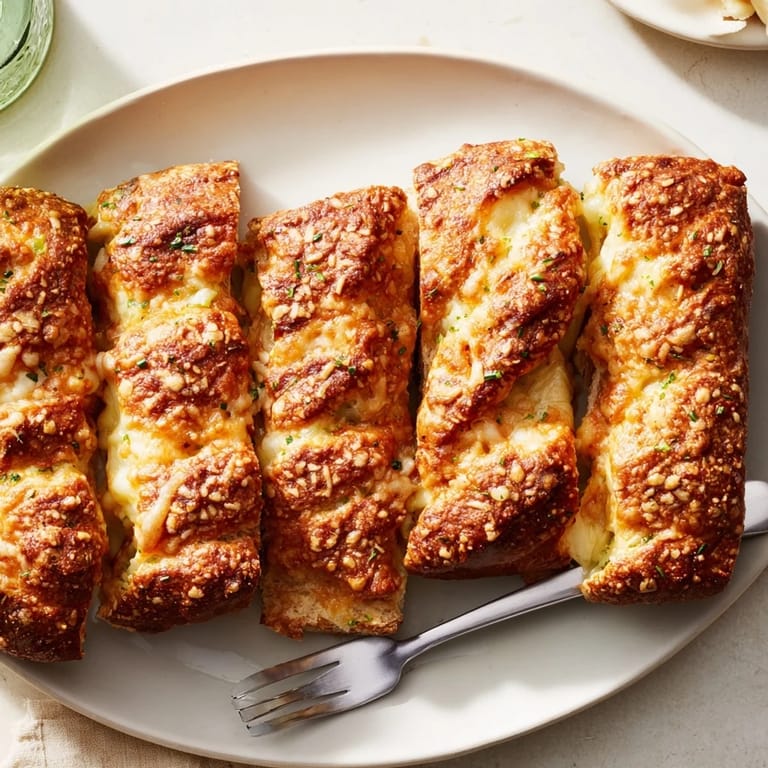 Delicious Cheesy Pretzel Dill Pickle Biscuit Sticks served warm, ideal for any party platter.  