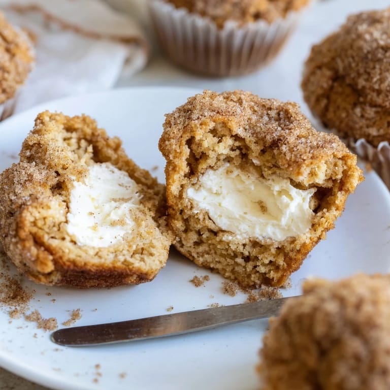 Fluffy chai spiced biscuit muffins filled with creamy cheese, perfect for tea time.  