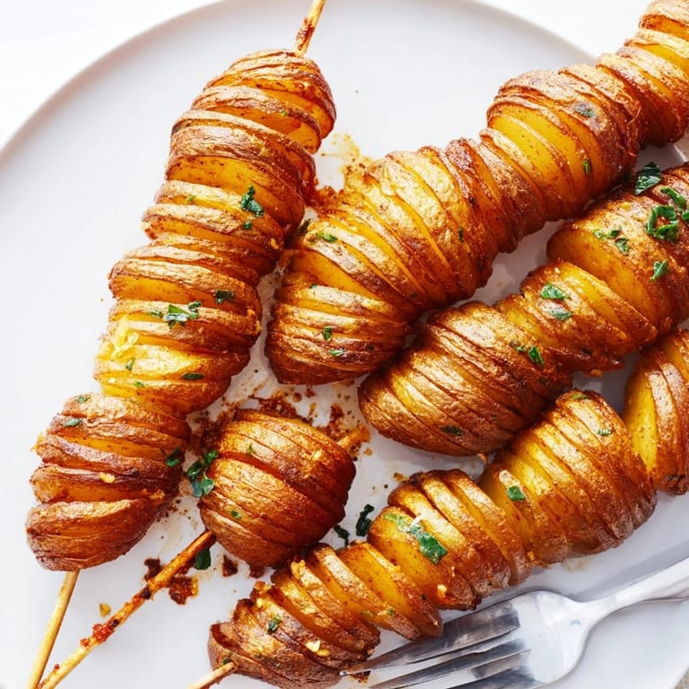 Deliciously seasoned Air-Fryer Tornado Potatoes, perfect for parties or casual gatherings.
