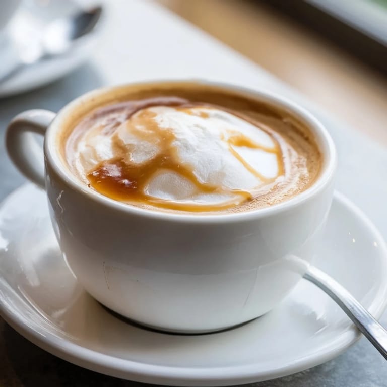 Unique onion latte featuring rich espresso flavors and a savory twist.  