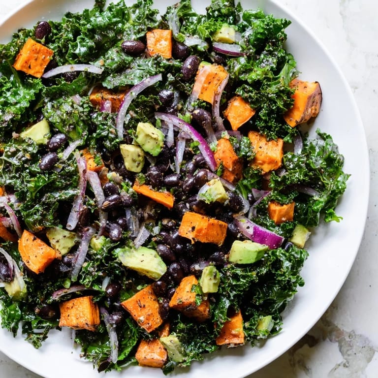 A delicious, flavorful Massaged Kale Salad with lime dressing, perfect for any occasion.