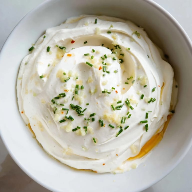 Enjoy savory bites of crostini dipped into this flavorful whipped ricotta dip with hot honey.