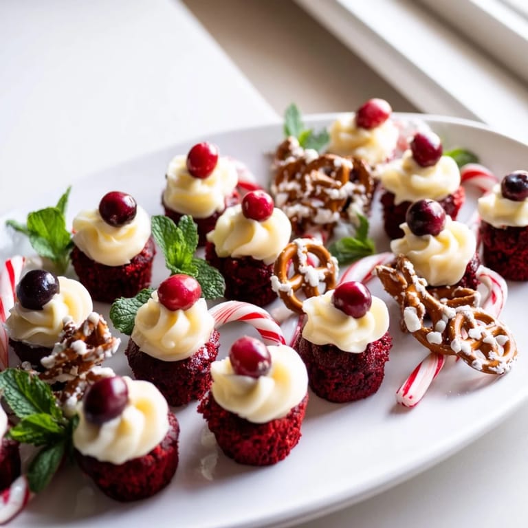 This Candy Cane Striped Platter looks amazing, with fresh fruit and candies set for a holiday gathering.