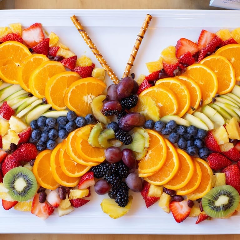 Vibrant Monarch Magic Fruit Butterfly Tray image, perfect for a fresh, healthy, and easy fruit platter.
