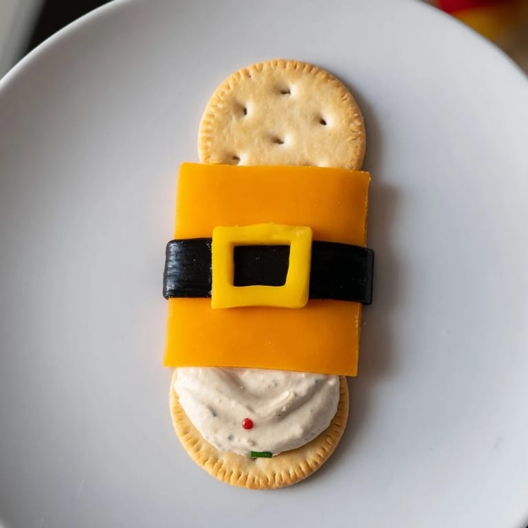 A close-up view of Santa's Belt Crackers arranged artfully on a platter, ready to be enjoyed.
