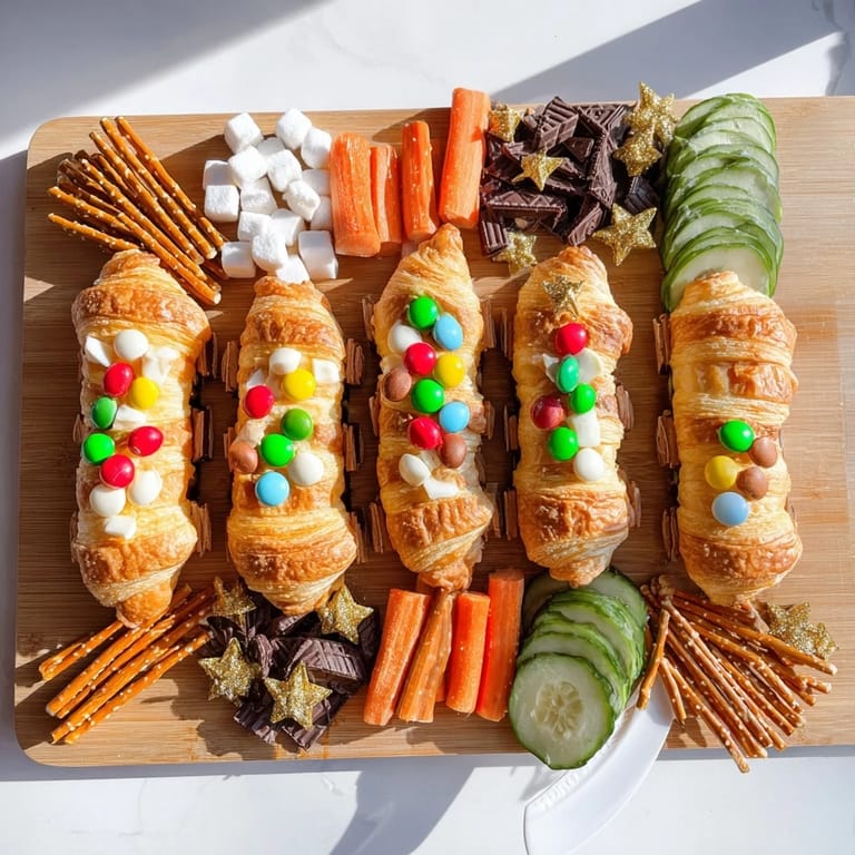 Yummy Polar Express Train Treat Board delights with cheese cubes and candy, ready for a movie night.