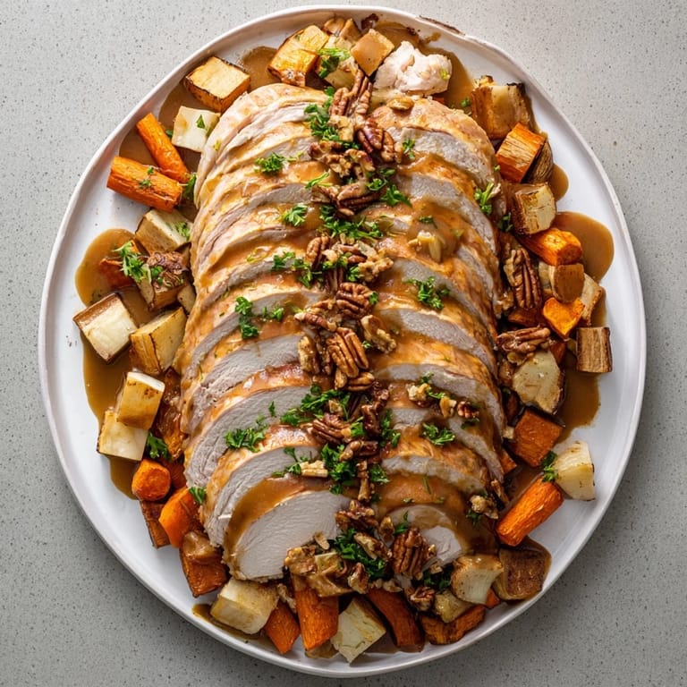 The image features a beautifully plated Chains of the Mayflower, ready to share with friends and family.