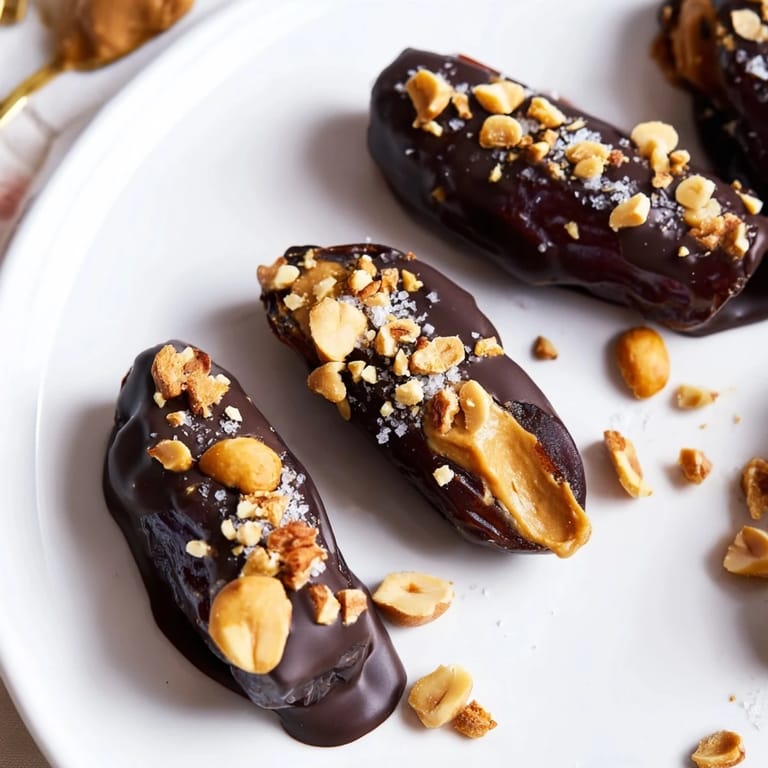 Get a taste of these easy Date Bark Snickers-Style pieces, offering chocolate, peanut, and date perfection.