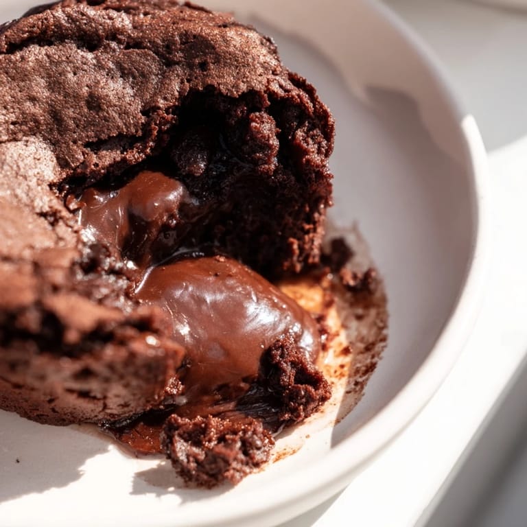 A close-up of a beautifully baked Ina Garten Brownie Pudding, perfect for a decadent dessert experience.