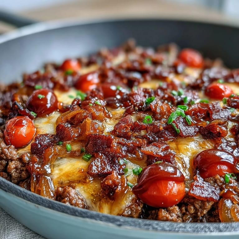 A spoon scoops into the rich, creamy beef mixture, revealing a hearty low-carb dinner perfect for busy weeknights.