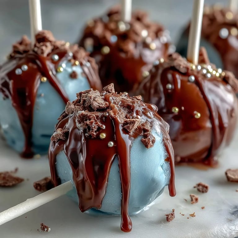 Delightful graduation cake pops featuring school colors and shimmering gold sprinkles, ideal for celebrating academic achievements.