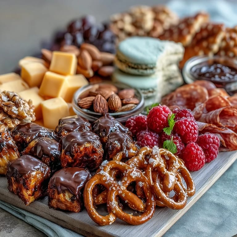 Delightful sweet and savory snack board with berries, nuts, veggies, and dips for grad celebrations.